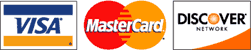 Visa Mastercard Discover Credit Cards Accepted